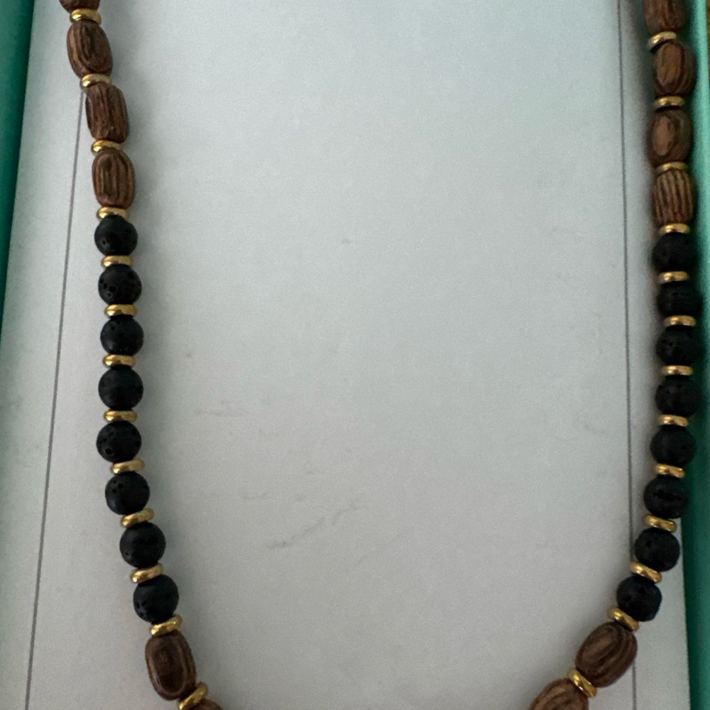 jBloom Design Fashion Trendy Jewelry Brooke Beaded Gold Stainless Necklace